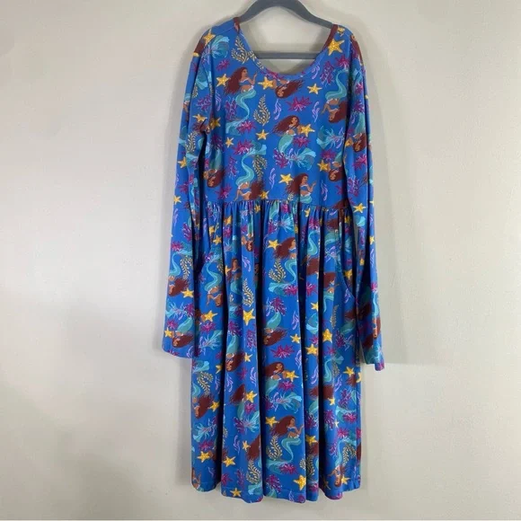 Hanna Anderson‎ x Disney Live-Action Cartoon Ariel Little Mermaid Dress Sz 12 - Picture 2 of 13